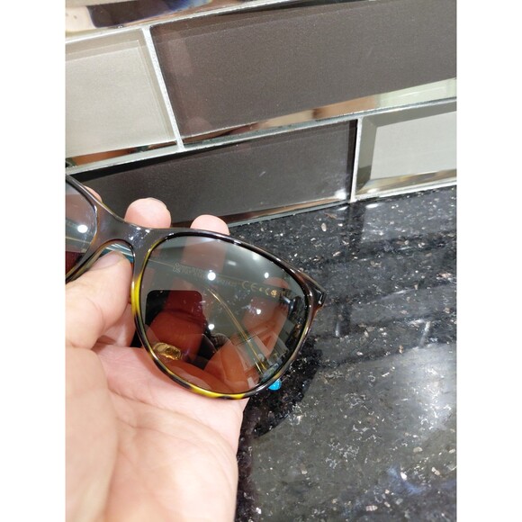 Maui Jim Tortoise Shell Frame Sunglasses with Teal Temples and Dark Lenses main image 11